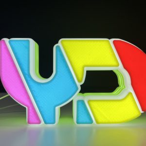 chữ nối phát sáng in 3D