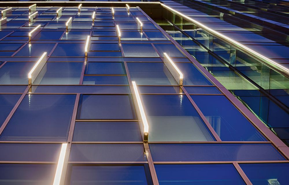 đèn linear light mặt dựng