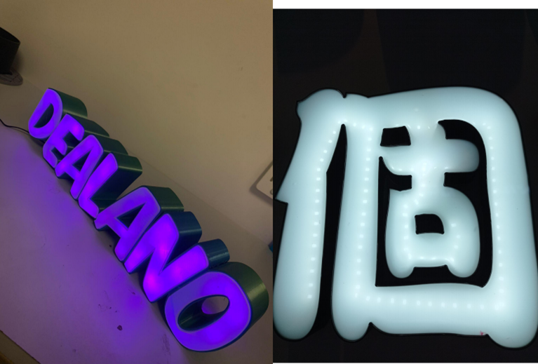 chữ nổi 3D sử dụng acrylic lỏng